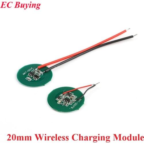 Small 20mm Wireless Charging Power Supply Module Transmitter Receiver Charger Coil Terminal Circuit PCB Board For Electronic DIY