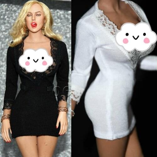 1/6 Scale Female Soldier Lace Dress Model for 12" Body Action Figure Doll Toys