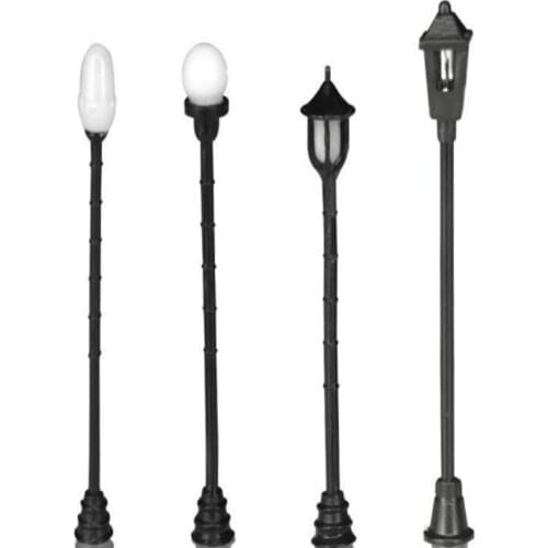 40pcs/lot Model Train Railway Lamps 1/100 Scale 7cm High Miniature 6V Street GARDEN Light For Architectural Layout