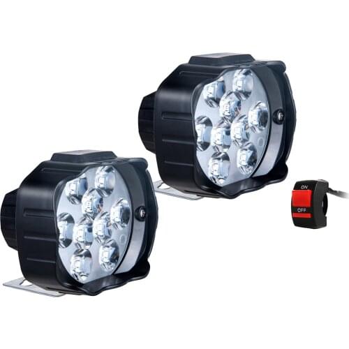 Motorbike Headlight Bright 9 LED Scooter Head Lamps Fog Light Dirt Bike Scooter