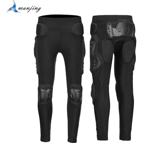 Men Motorcycle Armor pants Net Cloth Breathable Knee hip Leg Protection Motocross armor trousers