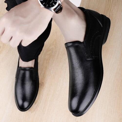 Mens Formal Business Wedding Shoes Pointed Toe Dress Shoes Genuine Leather Lace-up Footwear Oxford Shoes Plus Size Suits Shoes