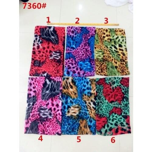 145cm width printed soft chiffon fabric leopard print for scarf and headband LS-J7360