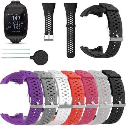 Soft Silicone Breathable Wristband Strap for M400 M430 Smart Watch Watchband Bracelet Strap Replacement for Polar M400 M430 GPS
