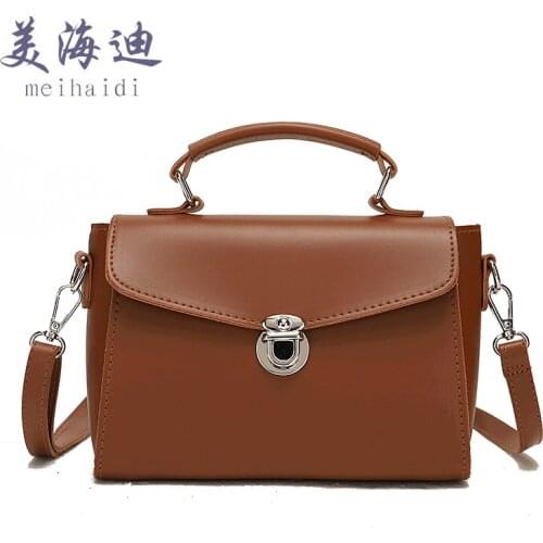 2020 new womens small square bag female college style solid color fashion horizontal square diagonal shoulder handbag