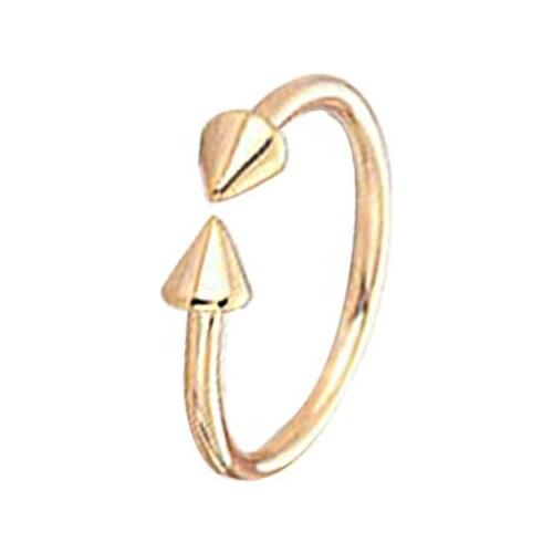 Wholesale 10pcs/lot Double Arrow Spike Ring Adjustable Spikes Rings Size For Men Women Geeks Simple Fashion Jewelry