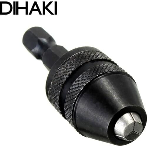 Drill Bit Chuck Keyless Drill Chuck Screwdriver Impact Driver Adaptor Twist Drill Bit Chuck 0.3-6mm Quick Change Screwdriver