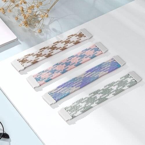 20mm Braided Solo Loop Band For Samsung Galaxy Watch 42mm Active 2 Gear S2 Sport Strap For Amazfit Bip Bip Lite GTS GTR 42mm