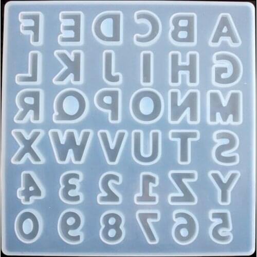 DIY Transparent Silicone Mould Dried Flower Resin Decorative Craft DIY letter and number Mold epoxy resin molds for jewelry