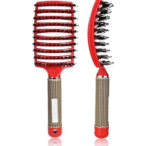 Hair Brush Scalp Massage Bristles Nylon Comb Brush Detangle For Wet Curly Hair Hairdresser Hairdressing Salon Styling Tools