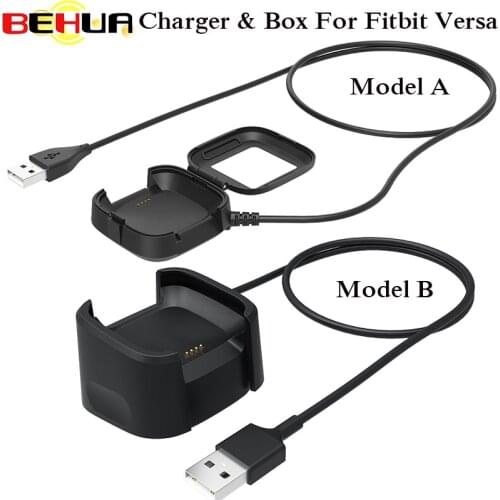 Replacement Charging Dock Charger Cable Data Cradle Station Cord for Fitbit Versa Smartwatch Flip cover Without cover (optional)