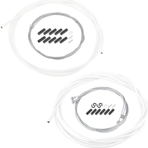 Uxcell 2 Sets 2M 2.5M Bike Mountain Bike Shifter Derailleur Cable and Brake Cable Housing Kit Bicycle Inner Brake