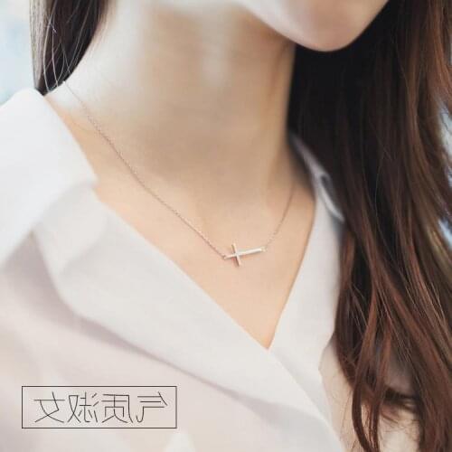 Bohemian Romantic Silver Color Cross Necklaces For Women Trendy Long Charm Necklaces Statement Jewelry Collares