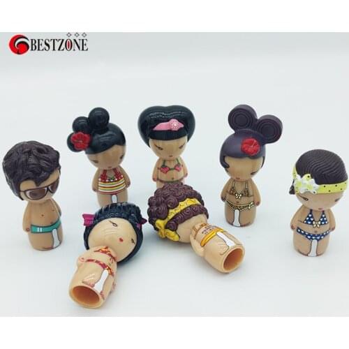 1Pcs Finger Puppet Deco Plastic Figure Toys Customs Dolls Cartoon Ornament Christmas Gift Can For Capsules Ball Kids Education