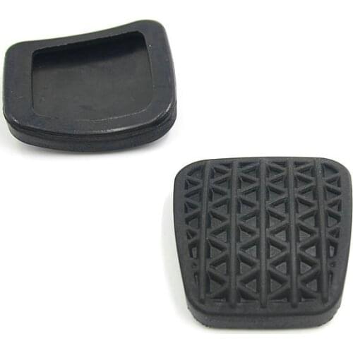 40x58x65mm Brake Clutch Pedal Pad 2pcs Rubber Cover Black Protective Case Suitable For Auto Car Vehicle Pedals