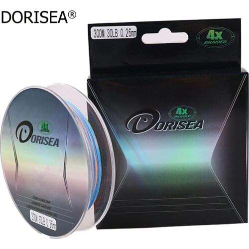 2017 Newest Arrival 4 Strands 300M Braided Fishing Line Braided Wire 300Yards Multicolor 6-100LB FishLine 4 Braided Fish Rope