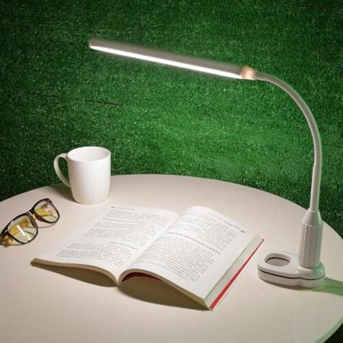 24 LEDs 5W USB Touch Sensor LED Desk Lamp Eye Protect Clamp Clip Table Light Mini Stepless Dimmable Bendable Folderable Lamp