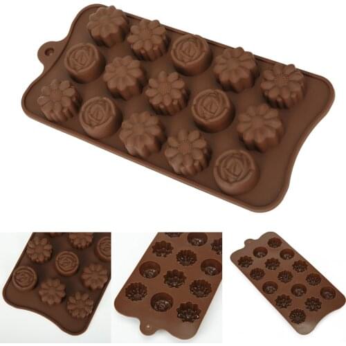 3D Silicone Mold Flower Shape Cake Baking Cookie Mold Oven Safe Kitchen For Bake Decoration Making Cake Molds