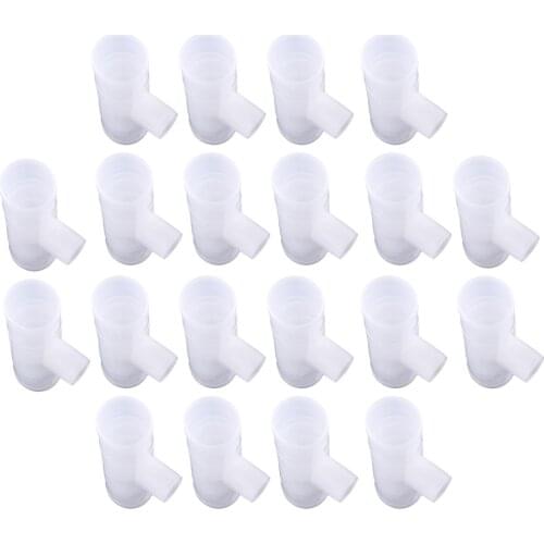 20pcs 1/2" Tee Fittings Poultry Chicken Automatic Drinker Water Drinking Cup Nipples Connector for Broiler Breeder Duck Bird
