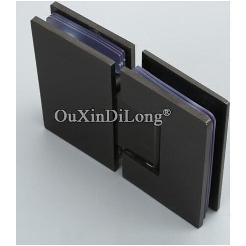 304 Stainless Steel Frameless Shower Glass Door Hinges 180 Degree Glass to Glass Clamps Fixed Holder Brackets for 8~12mm Glass