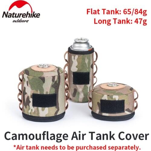 Naturehike Camouflage Air Tank Cover Camping Gas Tank Protector Case Hangable Magic Sticker Tissue Box Camouflage Style Can Set