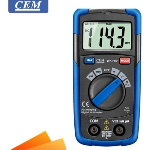 Digital Multimeter CEM DT-107/DT-111/DT-118 Auto Measurement 3 in 1 E-Testers Type Full Protection Pocket Type NCV Non-contact