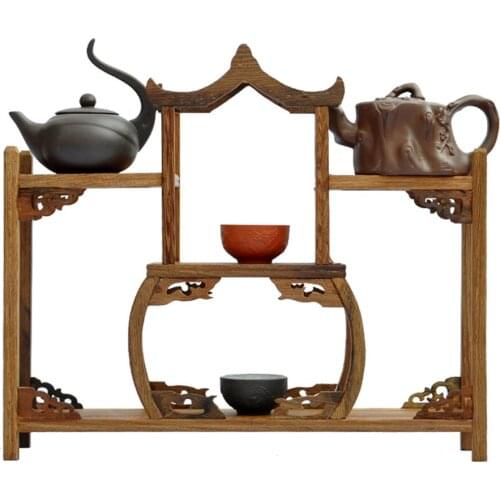 Ming and Qing furniture mahogany wings antique wooden pavilion curio shelf Shelf jewelry swing frame factory direct