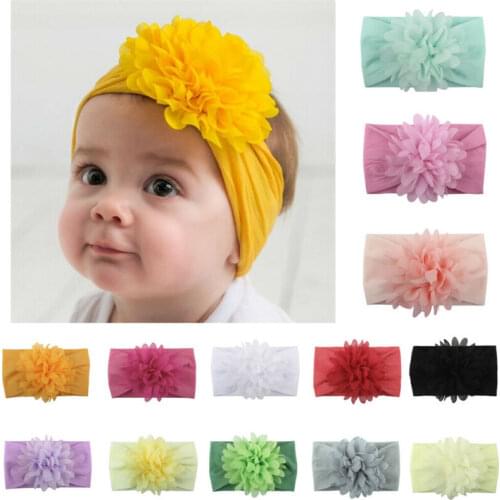 Hot sale New 13 color Cute Flower Kids Baby Girl Toddler Headband Hair Band Headwear Accessories Head accessories