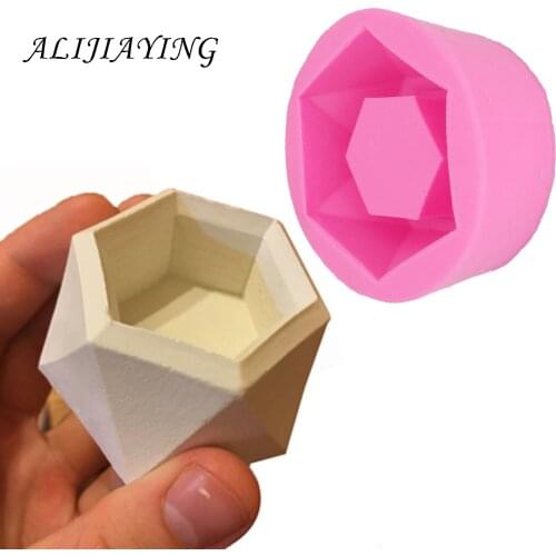 Pot Mold Casting Concrete Plaster Mold Ceramic Clay Craft Cactus Flower Concrete Molds Candle Silicone Mould Supplies D1351