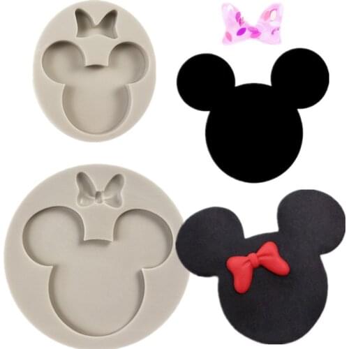 Mouse Shape Epoxy Resin Silicone Mold for DIY Handmade Key Chain Lollipop Jewelry Kids Toys Handicrafts Making Fondant Mould