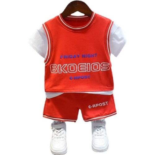 2021 New Summer Baby Girl Clothes Suit Children Boys Sport Letter T-Shirt Shorts 2Pcs/Set Toddler Casual Costume Kids Tracksuits
