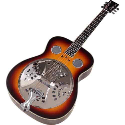 High gloss 39 inch 6 string electric guitar full solid basswood body metallic red Canada maple neck electric guitar with flaws