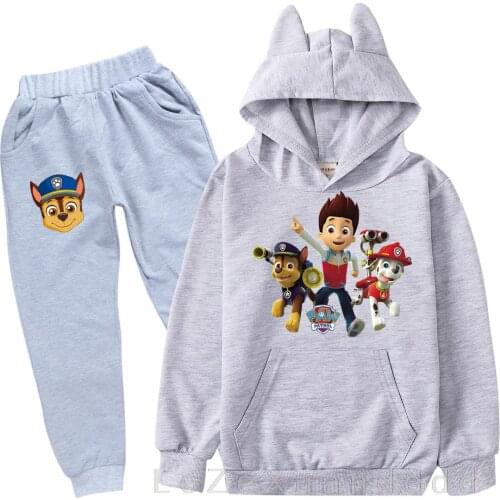 PAW PATROL Cotton Long Sleeve Hoodies+Pants Cute Baby Boys Girls Clothes Set Sweatshirts