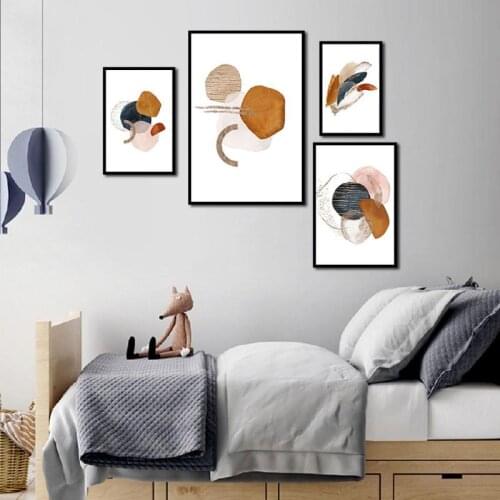 Canvas Painting Morandi Watercolor Abstract Pattern Poster Nordic Style Living Room Home Art Wall Picture Decoration