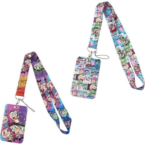 BG846 Anime Figure Creative Lanyard Card Holder Student Hanging Neck Phone Lanyard Badge Subway Access Card Holder Gifts