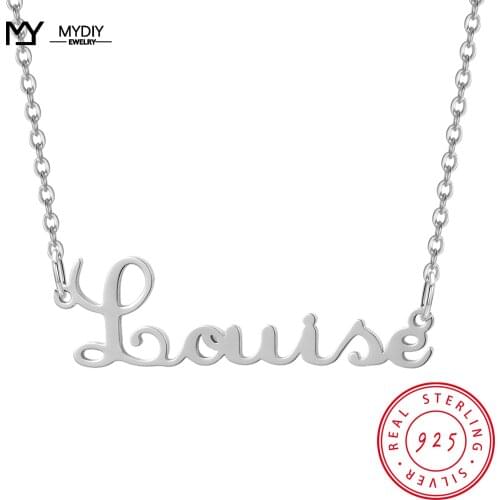 925 Sterling Silver Pendant Personalized Name Necklace Nameplate Necklace Souvenir Gift Jewelry Summer Products Jewelry Gift