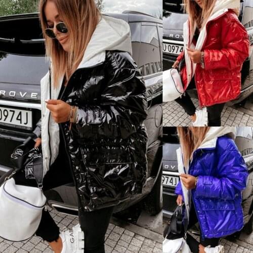 Jacket Women Hooded Warm Coat Long Sleeve Solid Color Outwear Casual Zipper Plus Size Streetwear Lightweight Parka Jackets