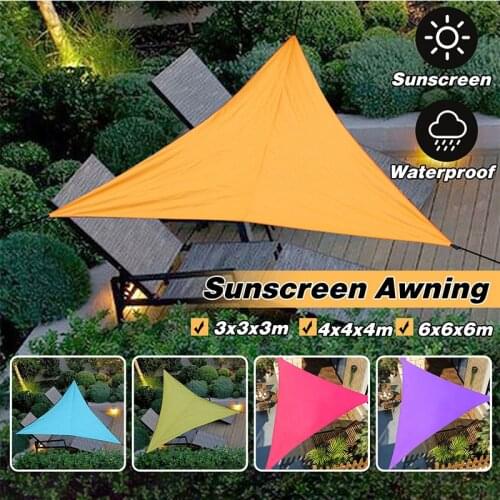 Summer Heavy Triangle Shade Sail Sun Canopy Cover Outdoor trilateral Garden Yard Awnings Waterproof Car Sunshade Cloth