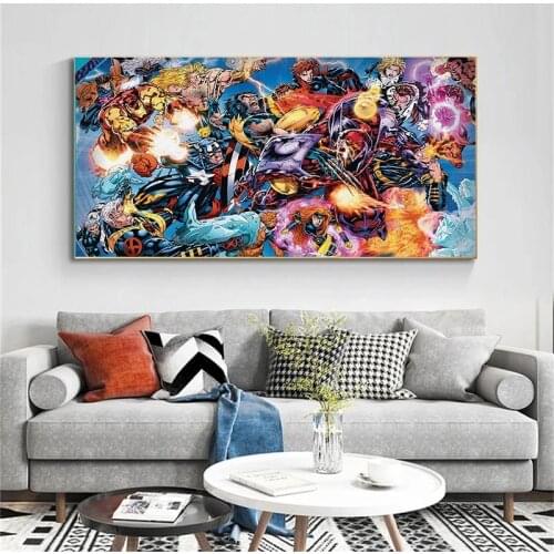 Marvel Avengers Superhero Captain America Canvas Painting Marvel Poster Posters and Prints Wall Art Pictures for Room Home Decor