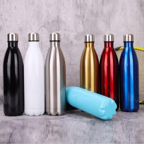 Fashionable large-capacity coke bottle portable double-layer heat insulation anti-scalding stainless steel outdoor sports bottle