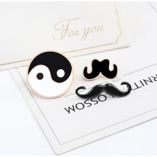 Cartoon Clown Hat Beard Cute Enamel Pins Brooch Lady Jackets Religious Tai Chi Lapel Pin Brooches Child Metal Badge Jewelry Gift