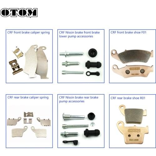 OTOM Motorcycle Front Rear Brake Caliper Repair Kit Guide Pin Spring Insulation Pads For Nissin HONDA CR125R CR250R CRF250X/450R