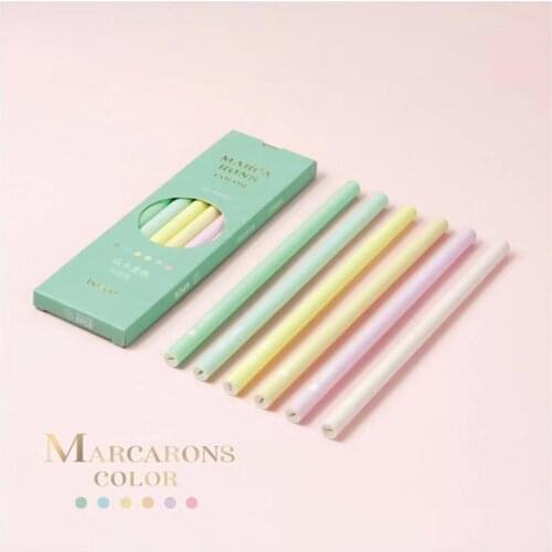 5pcs Sweet Heart Gel Pen Set 0.5mm Ballpoint Black Color Gel Ink Pens Stationery School Supplies E6034