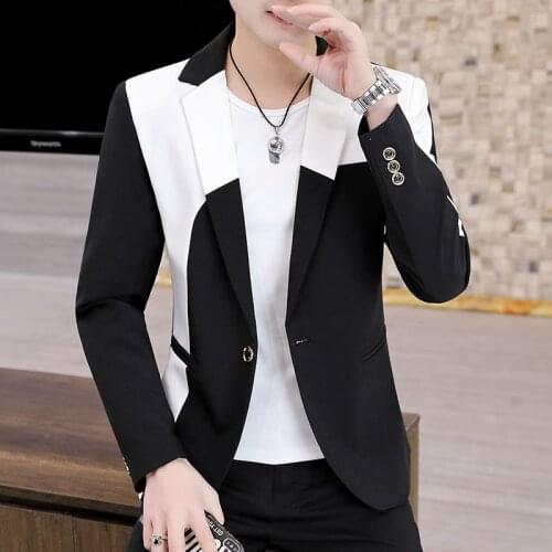 2021 New spring and autumn suit male casual Korean version trend slim handsome small suit mens personality coat students S-3XL