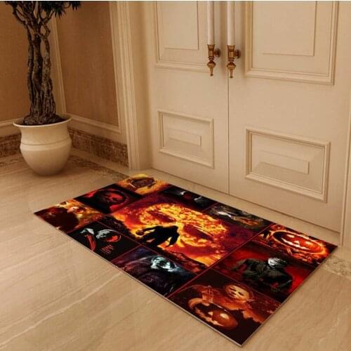 Firing Man Rug Printed Bedroom Living RoomCarpet Anti Slip Kitchen Hallway Floor Mats Washable Entrance Shoes Off Doormat