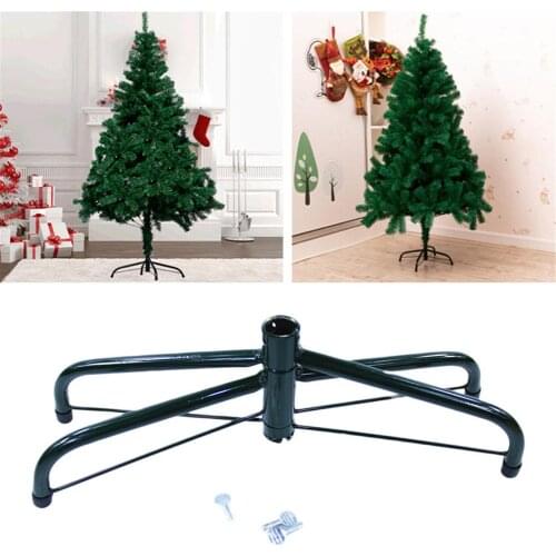 Christmas tree stand Folding Metal Base Rack Accessories for Christmas Decorations #4W