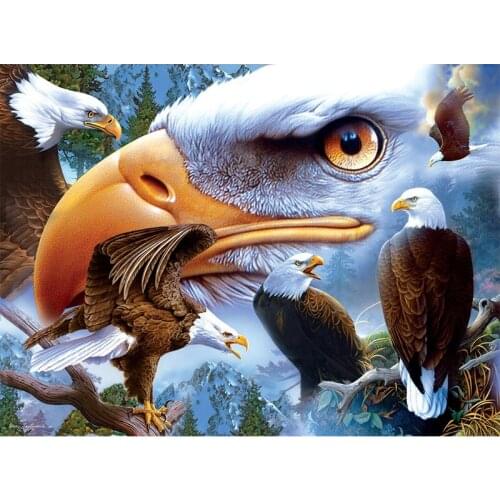 Full Square / Round 5D DIY Diamond Painting American eagle Diamond Embroidery Sale picture of Rhinestones Decoration gift GH394