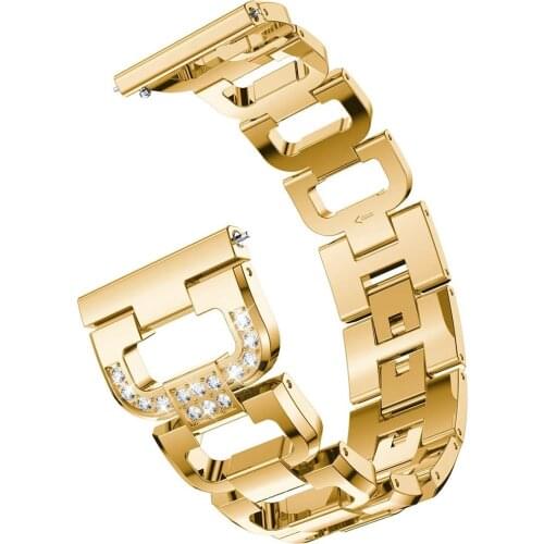 For Samsung Galaxy Watch 4 Classic 46mm 42mm/Galaxy Watch4 44/40mm Womens Diamond Metal Band 20 22MM Stainless Steel Wrist Strap