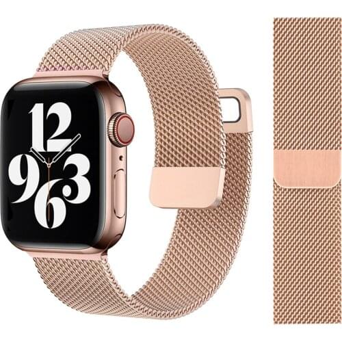 Stainless Steel Milanese Strap For Apple Watch 6 Se Band 44mm 40mm 42mm 38mm Smartwatch iWatch Series 345 Bracelet Magnetic Loop