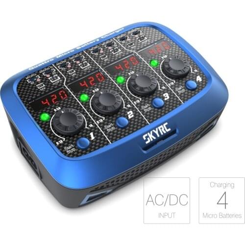 SKYRC 4 x 1 Cell Quattro Micro Battery Charger for Micro / Micro R / MX/ mCPX Lipo Battery
